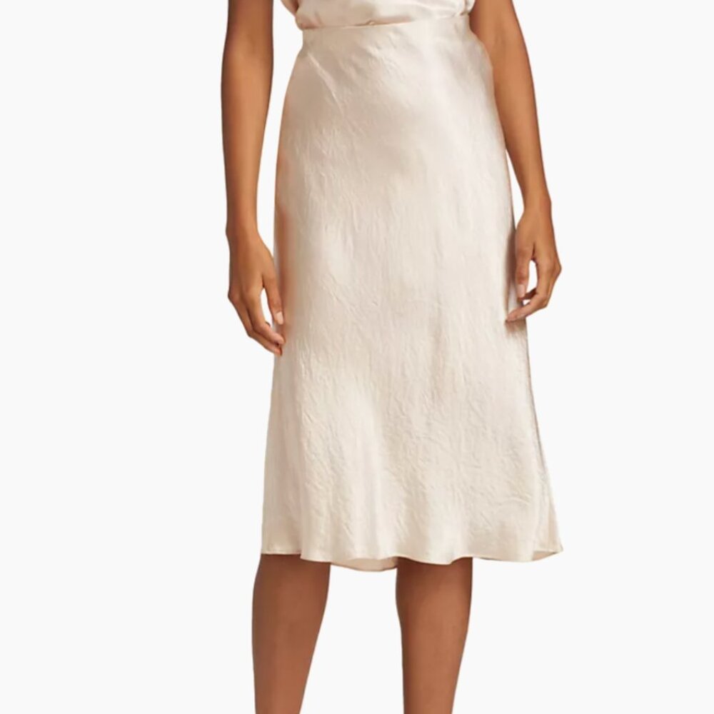 Vince Satin Midi Skirt
